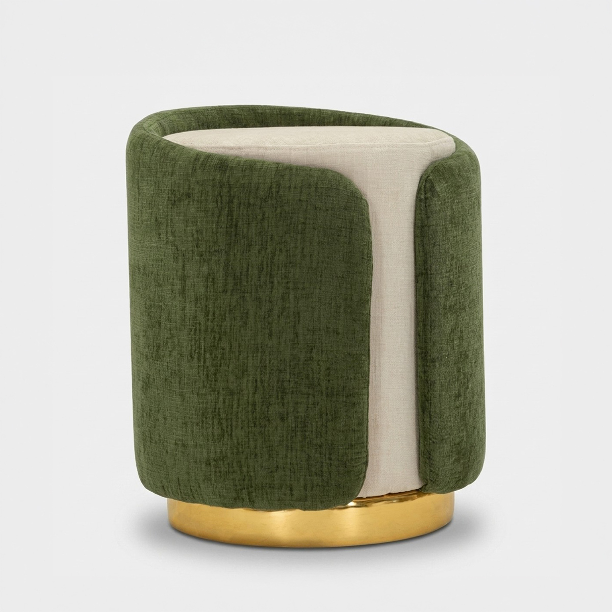 Puf con almacenaje de diseño con base de metal Havana Space Accent