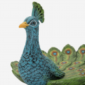 Vassoio decorativo pavone in poliresina Peacock Jewel Accent
