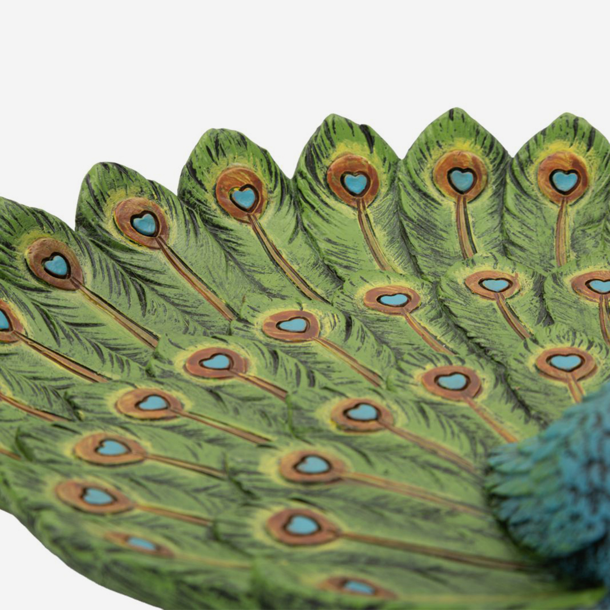Vassoio decorativo pavone in poliresina Peacock Jewel Accent