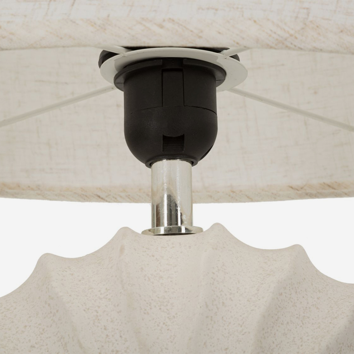 Lámpara de mesa de cerámica con pantalla Sea Star Poise L