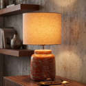 Lámpara de mesa contemporánea de cerámica Hut Glow