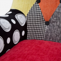 Sillón bergère tapizado en tela patchwork Imperial