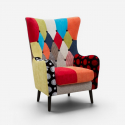 Sillón bergère tapizado en tela patchwork Imperial