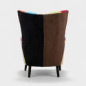 Sillón bergère tapizado en tela patchwork Imperial