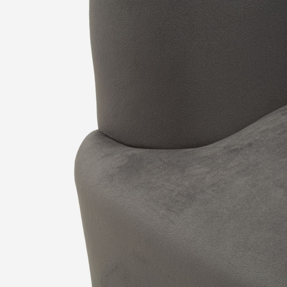 Sillón de terciopelo con cojín y patas de metal Silvery