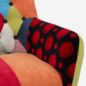 Fauteuil patchwork rembourré en tissu et bois Imperial New