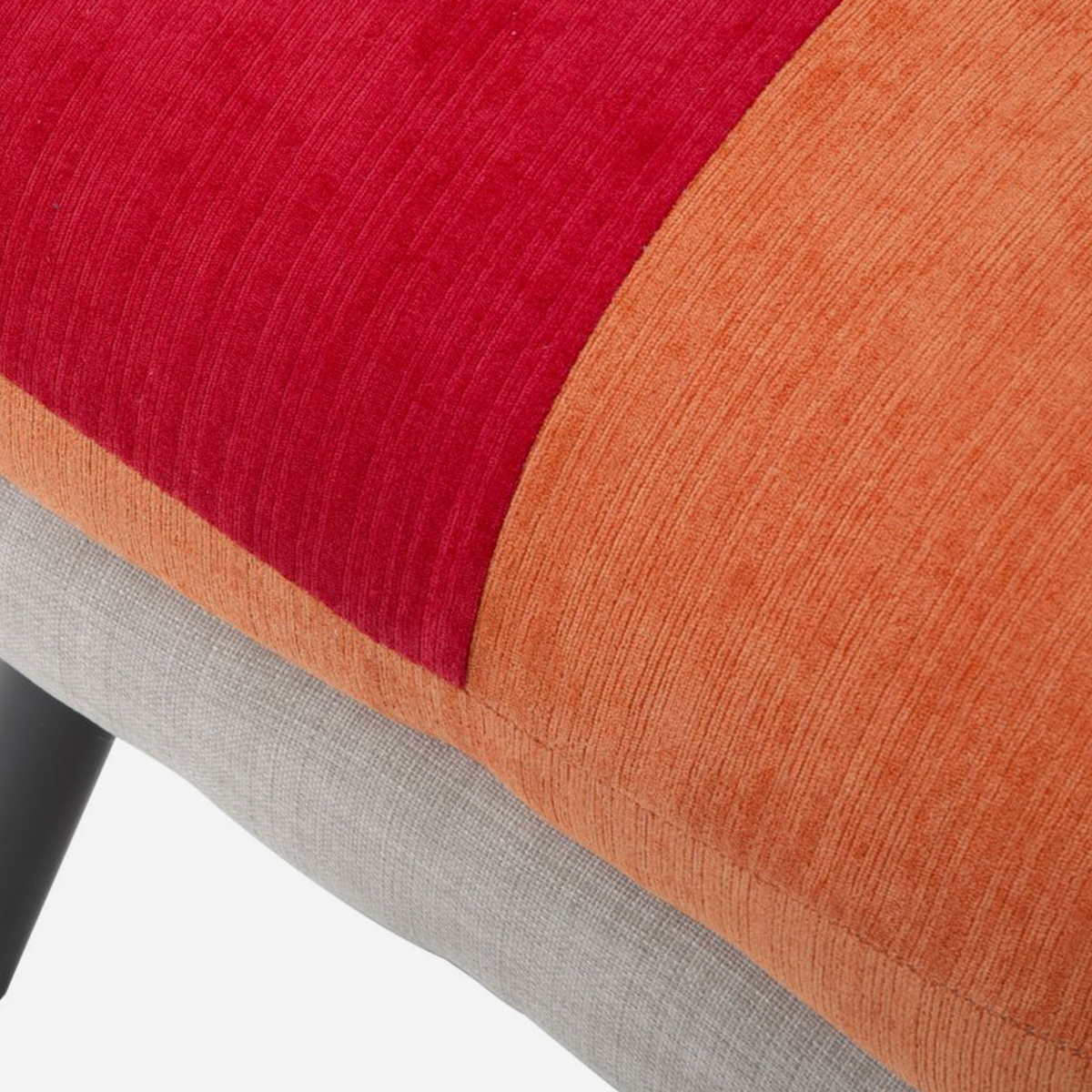 Fauteuil patchwork rembourré en tissu et bois Imperial New