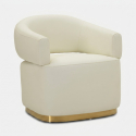 Sillón de diseño tapizado en ecopiel para salón Minsk Plus