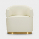 Sillón de diseño tapizado en ecopiel para salón Minsk Plus