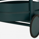 Carrito auxiliar de cocina de metal con ruedas Saturno