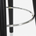 Gepolsterter Barhocker aus Samt und Holz Paris Silver