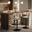 Set de 2 taburetes de bar giratorios acolchados regulables Light