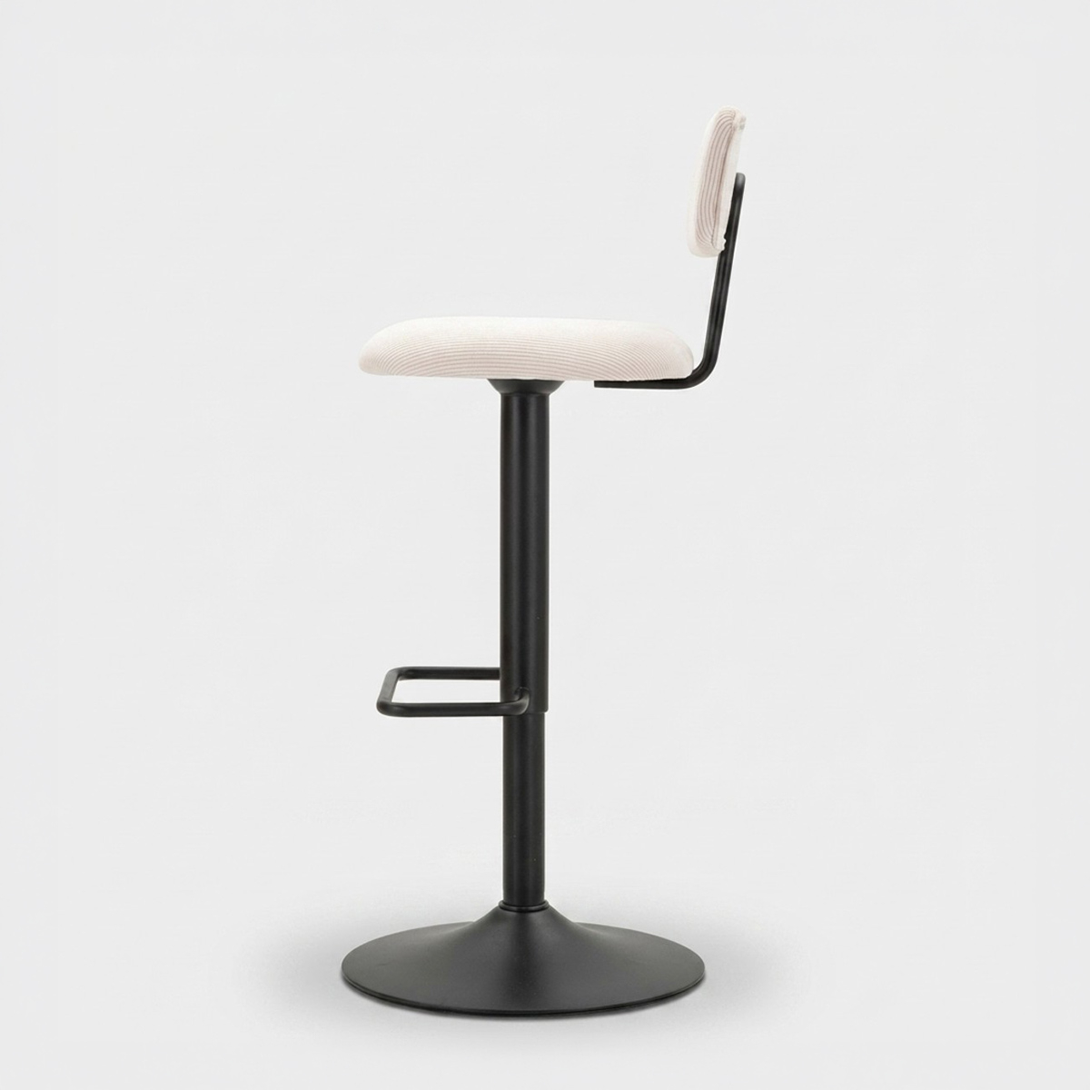 Set de 2 taburetes de bar giratorios acolchados regulables Light