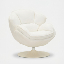 Sillón giratorio retro tapizado para salón Hamburg Poise