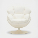 Sillón giratorio retro tapizado para salón Hamburg Poise