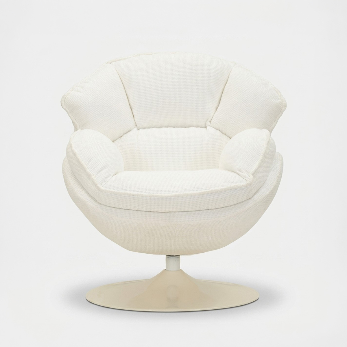 Sillón giratorio retro tapizado para salón Hamburg Poise