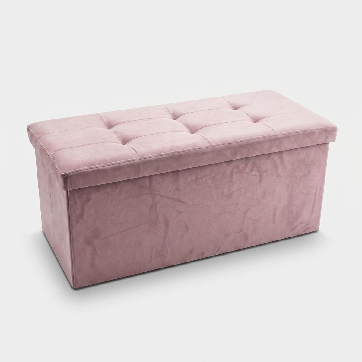 Puf baúl de terciopelo con espacio de almacenamiento 76x34x34 cm Double Velvet