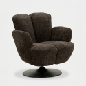 Sillón giratorio retro tapizado para salón Monaco Poise