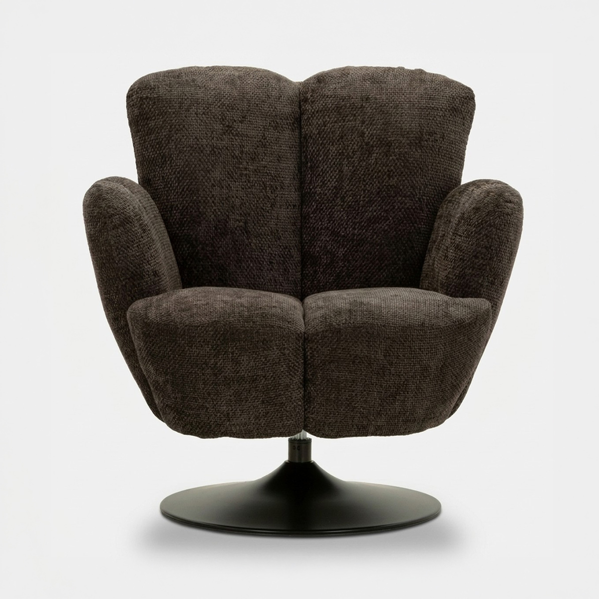 Sillón giratorio retro tapizado para salón Monaco Poise