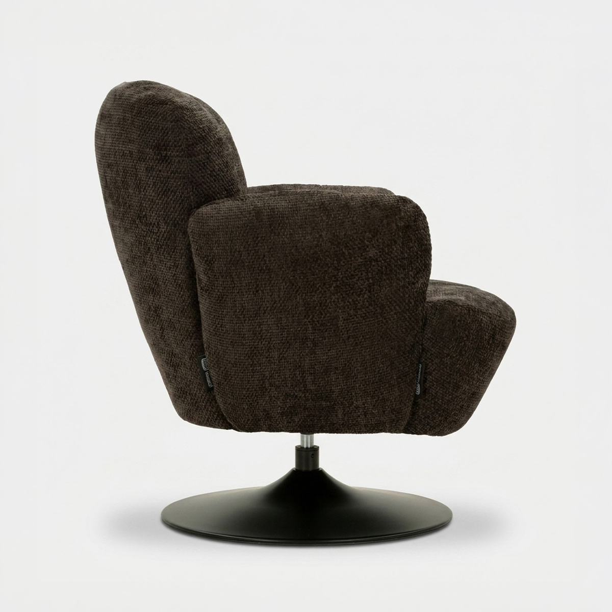 Sillón giratorio retro tapizado para salón Monaco Poise