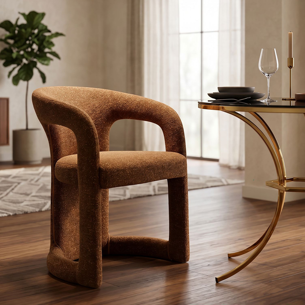 Sillón moderno tapizado con reposabrazos Bahrain Poise