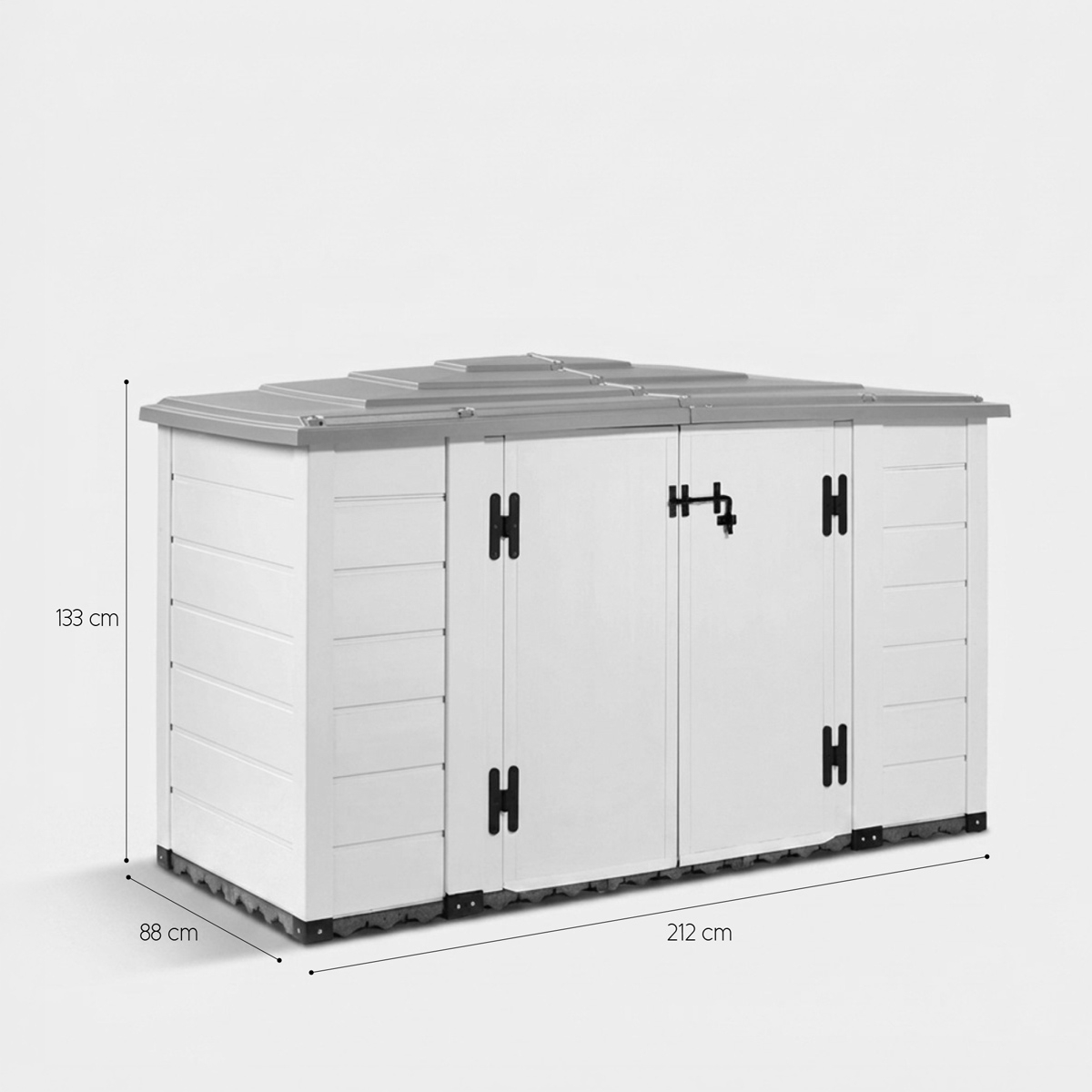 Garten-Aufbewahrungsbox aus PVC 212 x 88 x 133 cm Tuscany Evo Garden Box