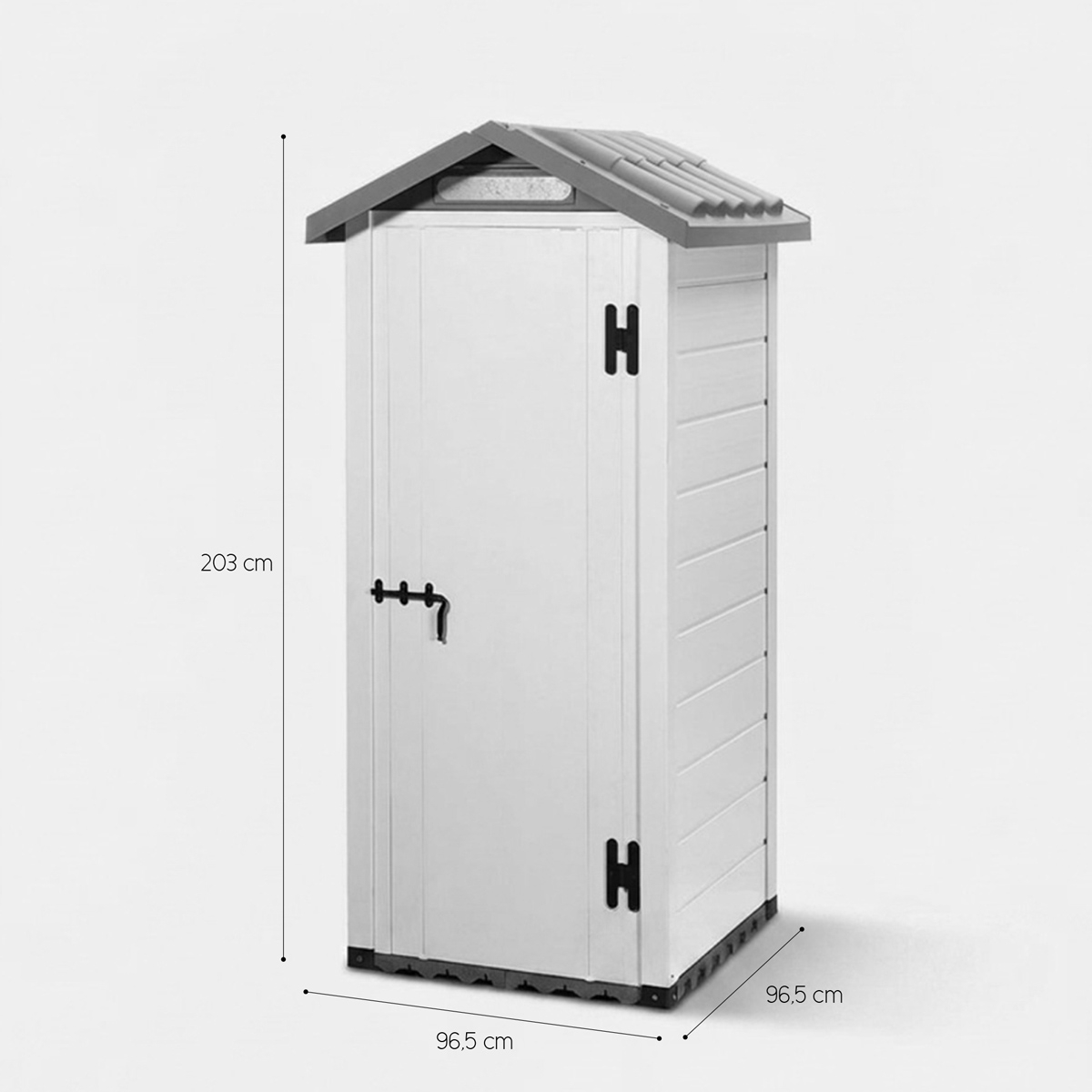 PVC-Gartenhaus mit Boden 96,5x96,5x203 cm Tuscany 80