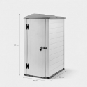 PVC-Gartenhaus mit Boden 132x88x195 Tuscany Evo 100