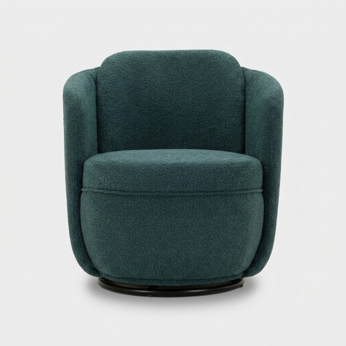 Sillón giratorio tapizado en tela Torino
