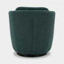Sillón giratorio tapizado en tela Torino