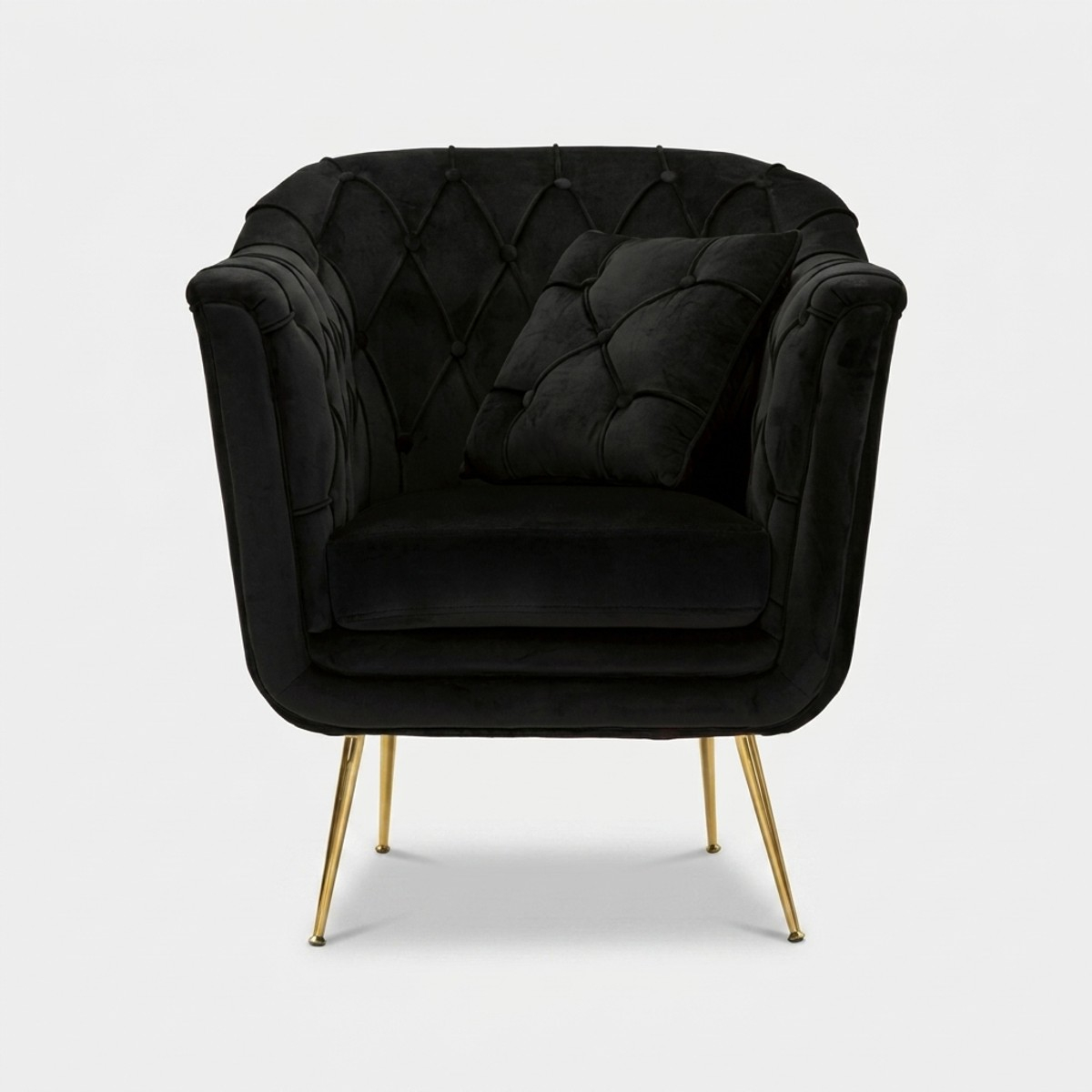 Sillón tapizado con cojín para salón Budapest