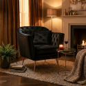 Sillón tapizado con cojín para salón Budapest