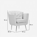 Sillón tapizado con cojín para salón Budapest