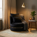 Sillón tapizado en tela con cojines Paris Space