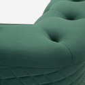 Sillón tapizado en terciopelo con cojín Emy