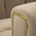 Sillón tapizado en terciopelo con cojín Alma
