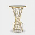 Runder Bartisch aus Eisen und Glas Tower New