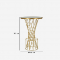 Runder Bartisch aus Eisen und Glas Tower New