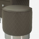 Tocador de dormitorio Sharon Silver con puff y cajones