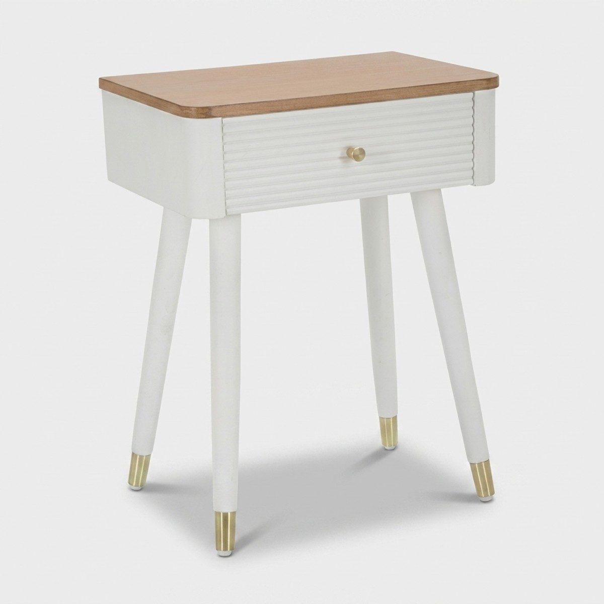 Mesita de noche de madera con cajón para dormitorio Matera