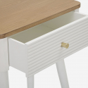Mesita de noche de madera con cajón para dormitorio Matera