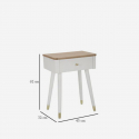 Mesita de noche de madera con cajón para dormitorio Matera
