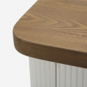 Table de chevet Tolosa avec tiroir et niche en bois et métal