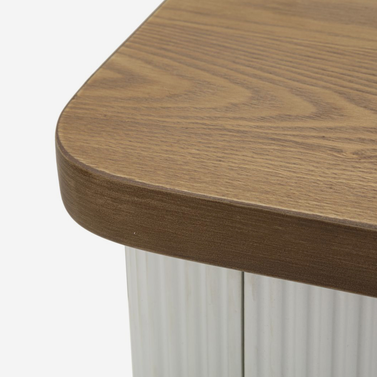 Table de chevet Tolosa avec tiroir et niche en bois et métal