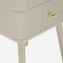 Table de chevet 3 tiroirs en bois et MDF pour chambre Shy