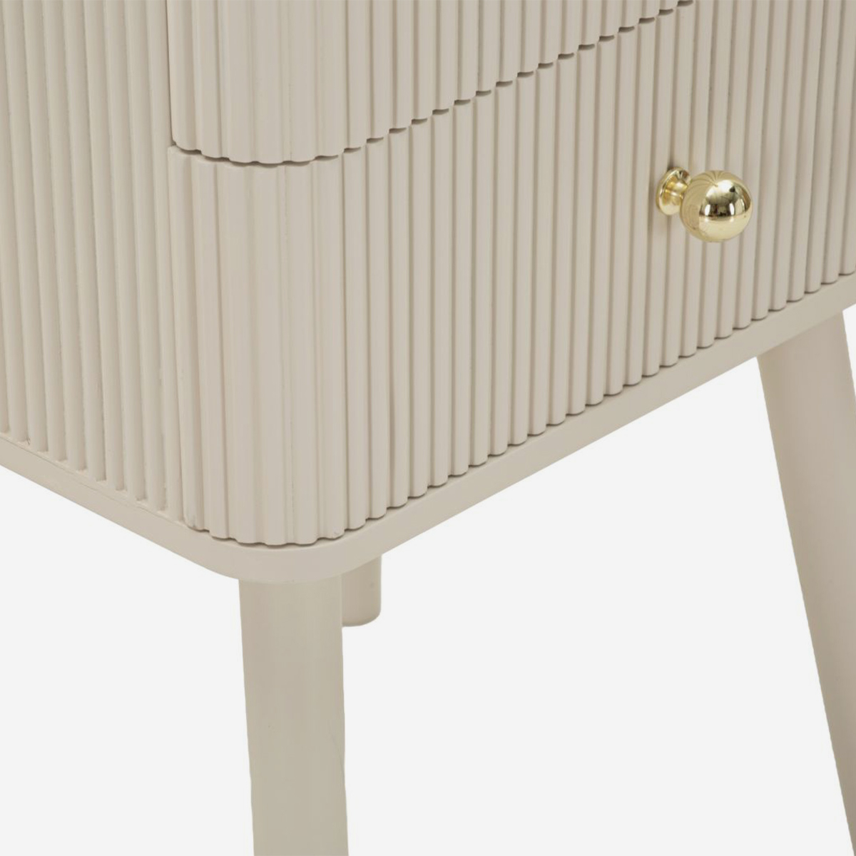 Table de chevet 3 tiroirs en bois et MDF pour chambre Shy