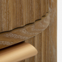 Mesita de noche de madera con 2 cajones para dormitorio Goteborg