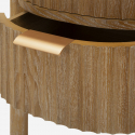 Mesita de noche de madera con 2 cajones para dormitorio Goteborg