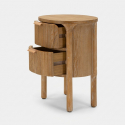 Mesita de noche de madera con 2 cajones para dormitorio Goteborg