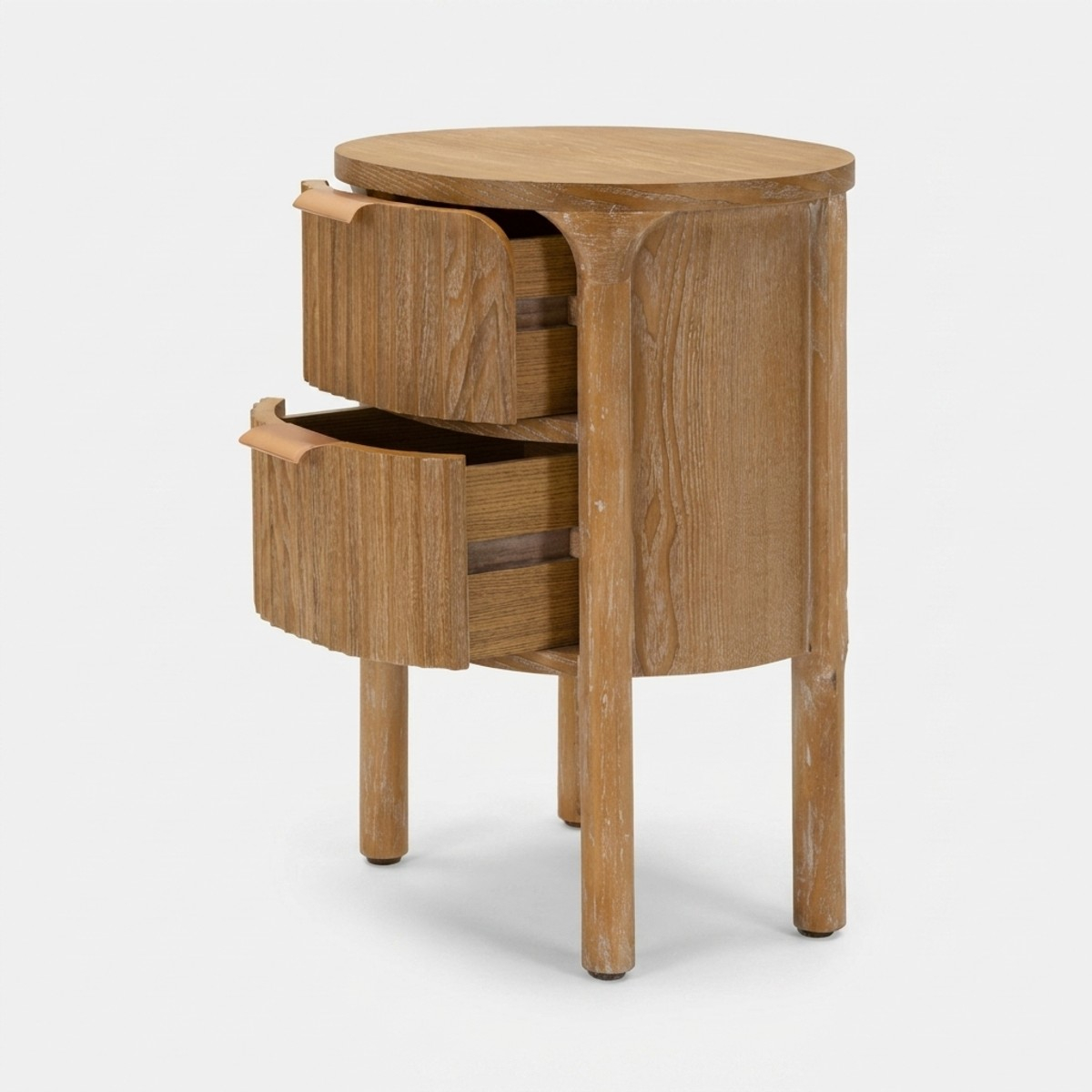 Mesita de noche de madera con 2 cajones para dormitorio Goteborg